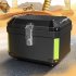 Motorcycle Top Box Lockable Helmet Luggage Storage Rear Tour Box with Reflective Design  Storage Carrier Case Black 45L