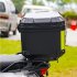 Motorcycle Top Box Lockable Helmet Luggage Storage Rear Tour Box with Reflective Design  Storage Carrier Case Black 45L