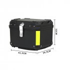 Motorcycle Top Box Lockable Helmet Luggage Storage Rear Tour Box with Reflective Design