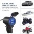 Motorcycle Usb Charger Dual Usb Port Double Aperture Mobile Phone Charging Adapter Modified Accessories black