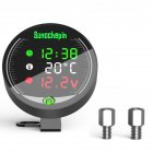Motorcycle Voltmeter Temperature Gauge 9-24v Electronic Lcd Display Voltage Meter Modified Accessories