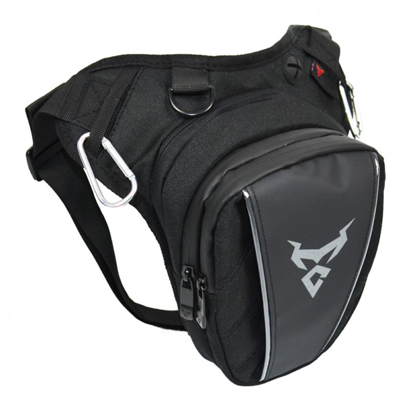 Motorcycle Waist Pack Drop Leg Bags Big Capacity Multiple Pockets Thigh Pouch Multifunctional Reflective Design Phone Storage Hip Bag For Hiking Climbing gray label