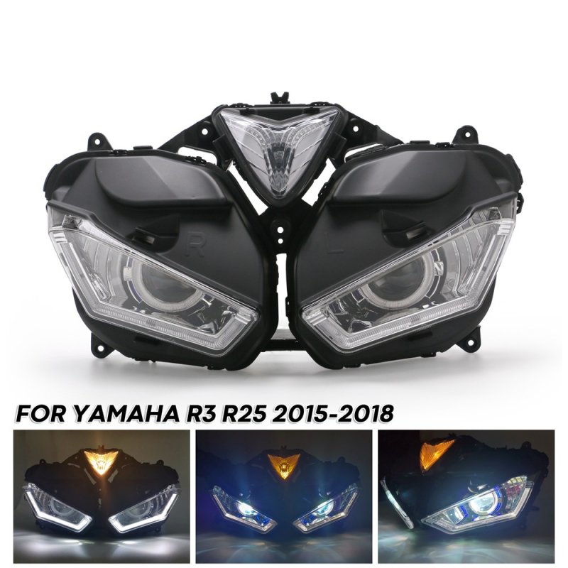Motorcycle accessories LED headlight assembly near and far light light for Yamaha R3 R25, 2015-2018 V2 hf056