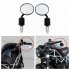 Motorcycle earview Mirror for Kawasaki Yamaha Honda Suzuki Motorcycle Chopper black