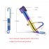 Motorcycle kickstand Electric Scooter Single Side Stand Leg Motorcycle refit pedal Electroplating temple  blue and white 