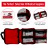 Mounchain First Aid Kit Lightweight Portable Multi Function Pocket Emergency Kit for Indoor and Outdoor Accidents Red First Aid Kit Zipper Pocket 