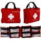 Mounchain First Aid Kit Lightweight Portable Multi Function Pocket Emergency Kit for Indoor and Outdoor Accidents Red First Aid Kit Zipper Pocket 