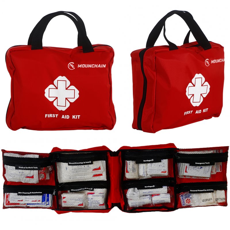 Mounchain First Aid Red First Aid Kit(Zipper 