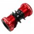 Mountain Bike Colorful Bottom Bracket Axle Integrated Hollow BB Bicycle Threaded Screw in Center Axle  red