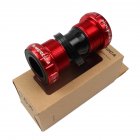 Mountain Bike Colorful Bottom Bracket Axle Integrated Hollow BB Bicycle Threaded Screw-in Center Axle  red