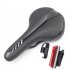 Mountain Bike Cushion with Light Bike Saddle Thicken Silicone Rear Lights Bike Seat Black and white  2282 tail light 270 144mm