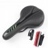 Mountain Bike Cushion with Light Bike Saddle Thicken Silicone Rear Lights Bike Seat Black and green  2282 tail light 270 144mm