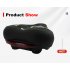 Mountain Bike Cushion with Light Thicken Widen Seat Comfortable Bike Seat Line red 270 200mm