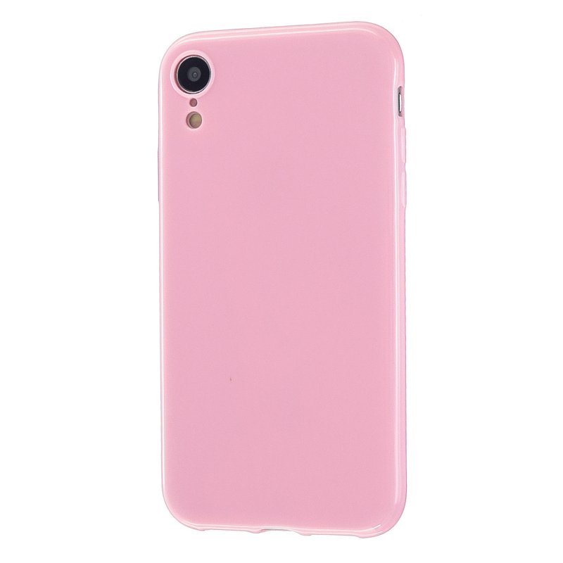 For iPhone X/XS/XS Max/XR  Cellphone Cover Slim Fit Bumper Protective Case Glossy TPU Mobile Phone Shell Rose pink
