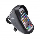 Mountain Bike Mobile Phone Holder Bag Navigation Riding Equipment  black 6 0 inch
