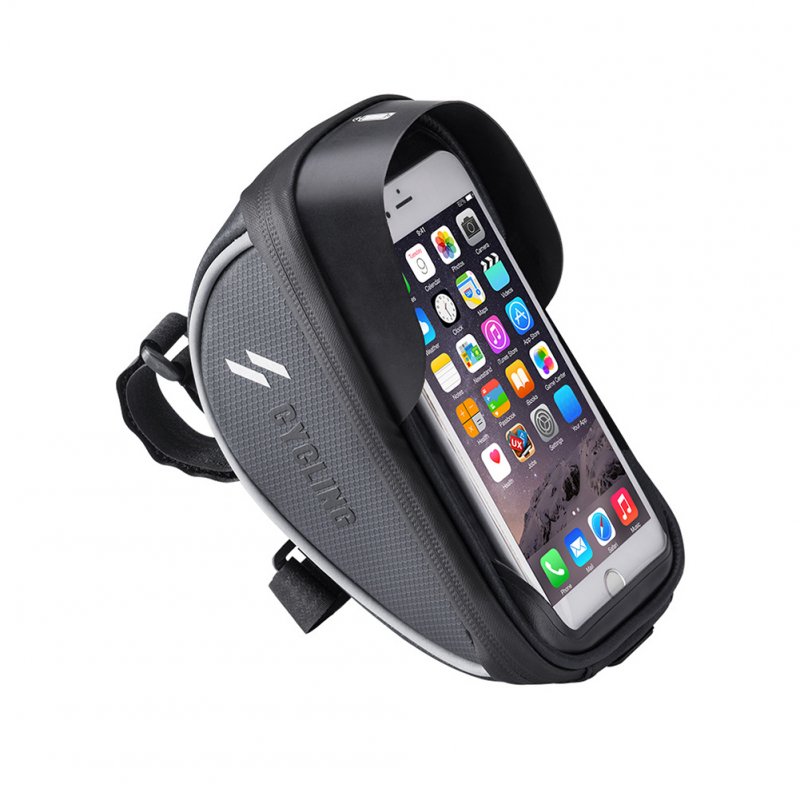 Mountain Bike Mobile Phone Holder Bag Navigation Riding Equipment  black_6.0 inch