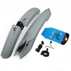 Mountain Bike Mud Guard with Tail Light 26 Inch Plastic Adjustable Rain Guarder gray Lighted mud board