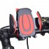 Mountain Bike Phone  Holder Electric Vehicle Motorcycle Navigation Phone Mount Black red