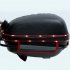 Mountain Bike Shelf Package Hard Cover Tool Bag with Rain Cover and Light Bike Bag Black   with red light Lighted