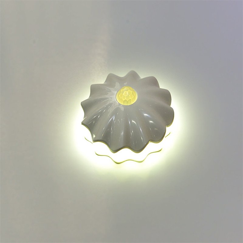 Movement Induction Lamp Shell Shape Corridor Light Wall Lamp Yellow White LED USB Rechargeable or Battery Powered