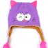 Moving Ears Hat Infant Bomber Hat Sweet Cute Knitted Cartoon Wool Hat Purple Cat OPP packaging