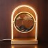 Moving Sand Art Lamp Sand Lamp With LED Light Transparent Glass Stainless Steel Bracket 3D Mobile Sand Painting Table Lamp Decor For Bedroom Living Room black q
