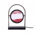 Moving Sand Art Lamp Sand Lamp With LED Light Transparent Glass Stainless Steel Bracket 3D Mobile Sand Painting Table Lamp Decor For Bedroom Living Room black q