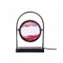 Moving Sand Art Lamp Sand Lamp With LED Light Transparent Glass Stainless Steel Bracket 3D Mobile Sand Painting Table Lamp Decor For Bedroom Living Room black q