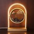 Moving Sand Art Lamp Sand Lamp With LED Light Transparent Glass Stainless Steel Bracket 3D Mobile Sand Painting Table Lamp Decor For Bedroom Living Room black q
