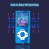 Mp3 Music Player Mini Hifi Portable Support Multiple Formats Music Player blue