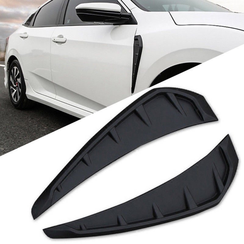 2pcs ABS Side Fender Vent Air Wing Cover Trim for 2016-2020 Honda Civic  