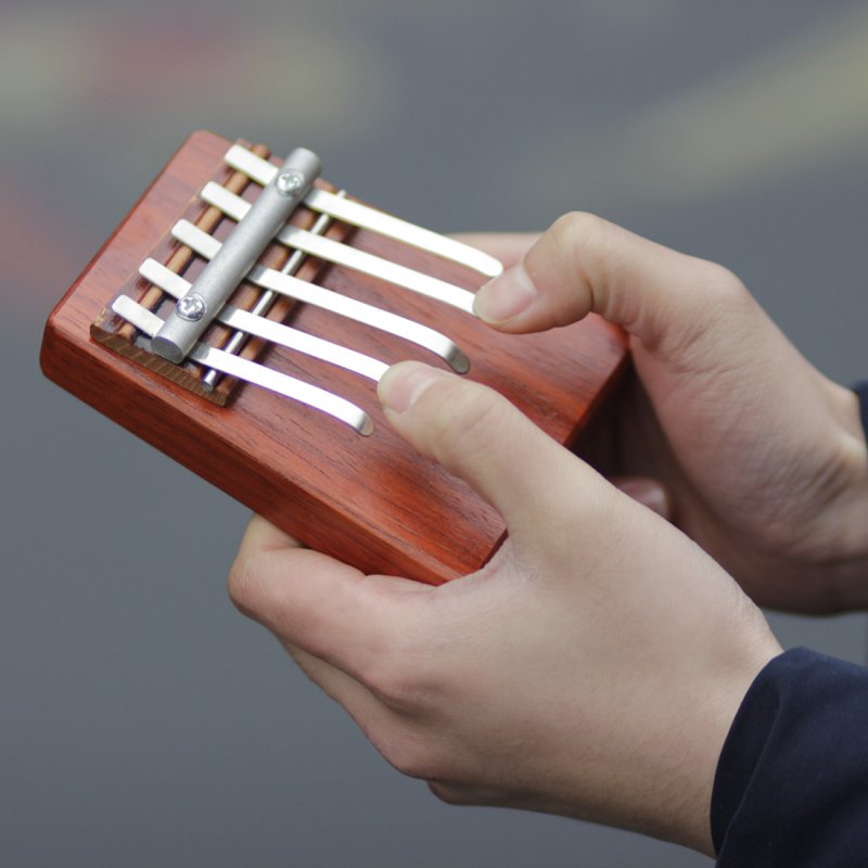 5-tone Kalimba Wood Thumb Piano Easy To Learn Musical Instrument for Kids Adults 