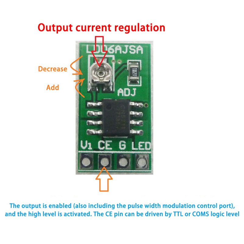 10 pcs DC 3.3/3.7/5V Led Driver 30-1500ma Constant Current Adjustable Module Pwm Control Board