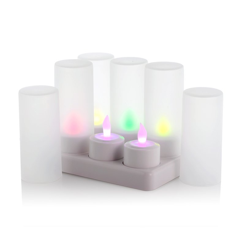 x6 Multi-Color LED Candles - Cozy Color