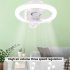 Multi Directional Ceiling Fan With Lights Modern Indoor Ceiling Fans Lamp Fixture Adjustable Wind Speeds RGB LED Fan E27 Lamp For Bedroom Living Room Dining Roo