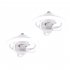 Multi Directional Ceiling Fan With Lights Modern Indoor Ceiling Fans Lamp Fixture Adjustable Wind Speeds RGB LED Fan E27 Lamp For Bedroom Living Room Dining Roo