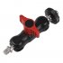 Multi Function Ball Head Clamp Ball Mount Clamp ic Arm Super with 1 4inch 20 Thread for Camera Cage Rig Monitor Black red