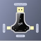 Multi Function Converter USB3 1 type c DP MINI DP to HDMI Three in one Adapter black