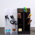 Multi Function Frosted Pen Holder Desktop Storage Box for Office Stationery Makeup Brush Storage box black