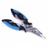 Multi Functional Lightweight Stainless Steel Fishing Plier Hook Remover Tool blue as shown