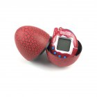 Multi-color Electronic  Pet  Machine Cracked Egg Personalized Pendant Battery Powered Virtual Cyber Nostalgic Toy Tiny Game Red machine red egg