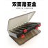 Multi function Double Deck Sided Wooden Shrimp Plastic Fishing Tackle Box Tool Container Case Gun color Double sided 14 piece fake bait box