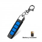 Multi-functional 433mhz Wireless  Remote Control Garage Gate Door Opener Remote Control Duplicator Cloning Code Car Key Security Alarm Black shell-blue ABCD