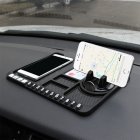 Multi-functional Car Dashboard Storage Pad Phone Holder Anti-slip Mat Universal Stand Plate For Holder Black