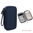 Multi-functional Digital Accessories Storage Bag Waterproof Portable Organizers Pouch For Cable U Disk Power Bank navy blue