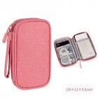 Multi-functional Digital Accessories Storage Bag Waterproof Portable Organizers Pouch For Cable U Disk Power Bank pink