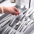 Multi functional Knife Fork Storage  Box Lunch Spoon Organizer Rack Retractable Multi compartment Box Gray