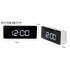 Multi functional Mirror Electronic Alarm Clock Mini Bedside Clock Battery or Plug in Mirror rectangle