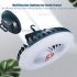 Multi functional Tent Fan Rechargeable Camping Lamp Portable Usb Charging Fan Light Outdoor Emergency Lighting Tool blue