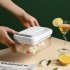 Multi purpose Ice Cube Tray With Lid Large Capacity Food grade Silicone Ice Cube Moulds With 28 Compartments light gray double layer
